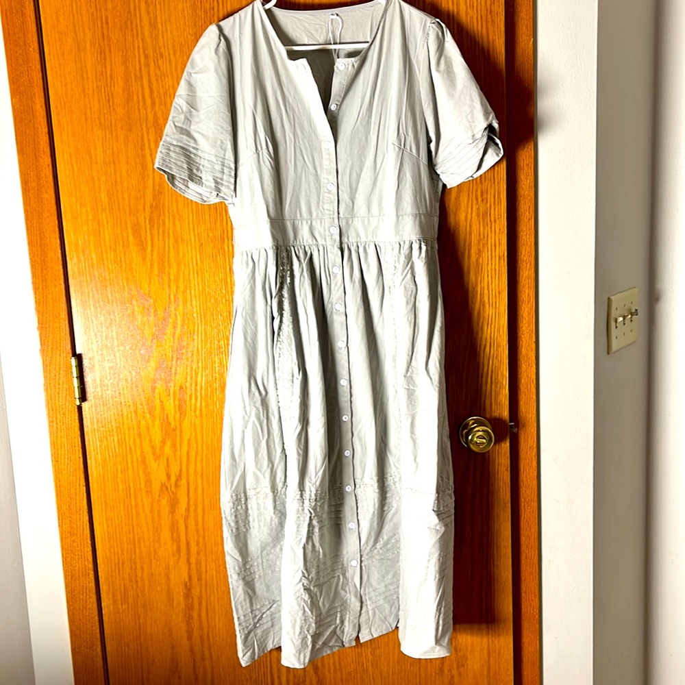 Tan Button Down Dress